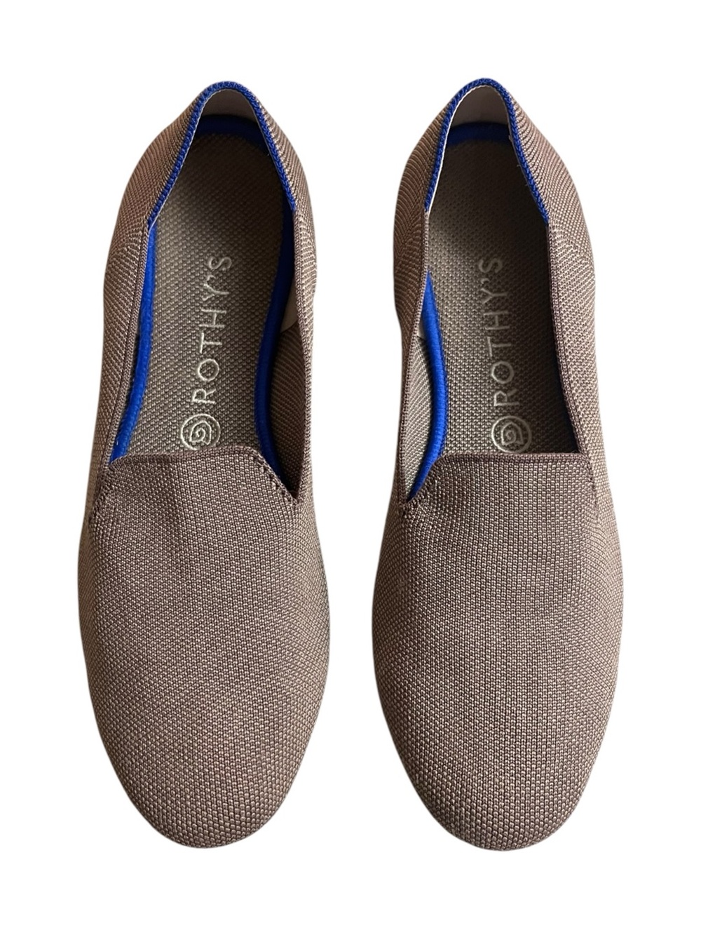 Rothy’s The Loafer Taupe Mocha Knit Flats Women’s Size 10 Slip On Shoes